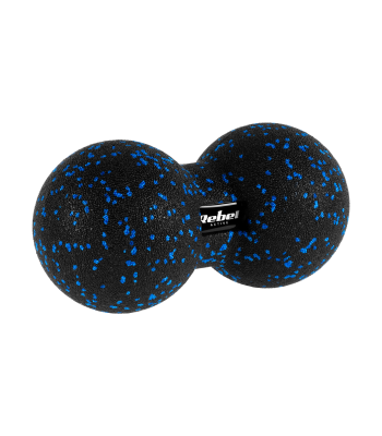 Kahekordne massaažipall, must-sinine, EPP, Rebel Active, 12 cm