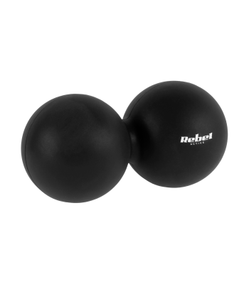 Kahekordne massaažipall Duoball Rebel Active, must, silikoon, 6,2 cm