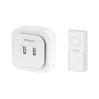 Juhtmevaba uksekell Rebel pistikuga (36 meloodiat, 2 USB-pesa), 230V