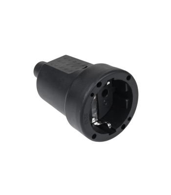 Saksa tüüpi pistikupesa, kummist, must – 16A/250V, 2210