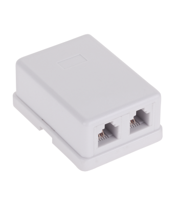 Kahekordne kleebitav telefonipesa 6P4C × 2