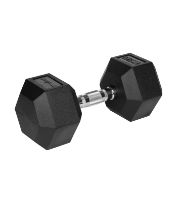 Kummiga kaetud malmist HEX-hantel REBEL ACTIVE 17,5 kg