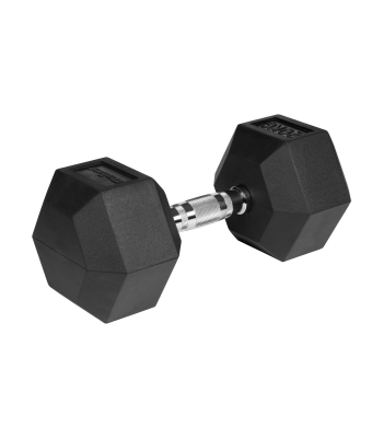 Kummiga kaetud malmist HEX-hantel, Rebel Active, 20 kg