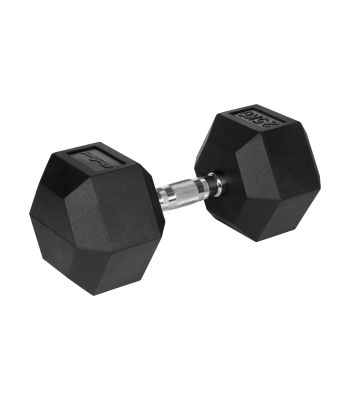 Malmist kummiga kaetud HEX-hantel, 25 kg, Rebel Active