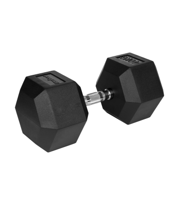 Kummikattega malmist HEX-hantel REBEL ACTIVE 40 kg