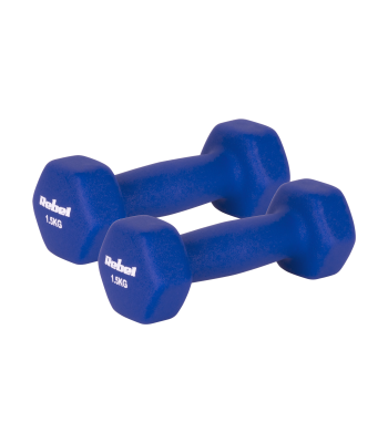 Malmist neopreenkattega hantlid, REBEL ACTIVE HEX, 2 x 1,5 kg