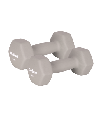 Neopreenkattega malmist HEX-hantlid REBEL ACTIVE, 2x4kg