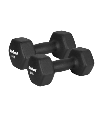 Neopreenkattega malmhantlid HEX REBEL ACTIVE, 2 × 8 kg