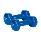 Malmist vinüülkattega HEX-hantlid, REBEL ACTIVE, 2 x 1,5 kg