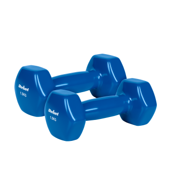 Malmist vinüülkattega HEX-hantlid, REBEL ACTIVE, 2 x 1,5 kg