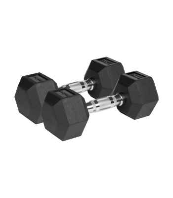 Kummiga kaetud malmist HEX-hantlid Rebel Active 2 x 7,5 kg