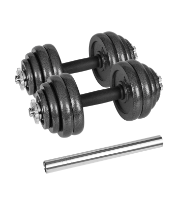 Reguleeritavad malmhantlid kohvris koos kangiga, Rebel Active 30 kg