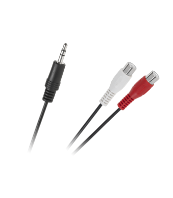 3.5 jack-pistiku ja 2 RCA-pesaga kaabel, 25cm