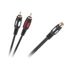 RCA-ühenduskaabel, 1 RCA-pistiku ja 2 RCA-pesaga, 25cm