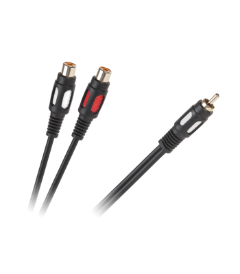 RCA-kaabel 1RCA-2, 1 RCA-pistik ja 2 RCA-pesa, 25cm