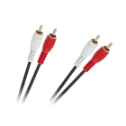RCA-audiokaabel 2 x RCA – 2 x RCA, must, 4mm, 1,5m