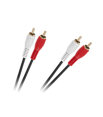 RCA-audiokaabel 2 x RCA – 2 x RCA, must, 4mm, 1,5m
