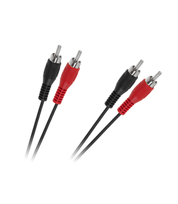 Ühenduskaabel, standard, must, 2xRCA-2xRCA, 1.8m
