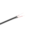Must RCA-kaabel, 2 x RCA-3mm, 100m rull