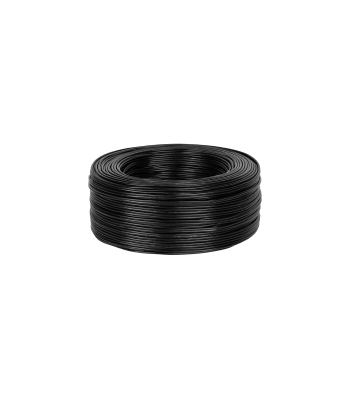 Must RCA-kaabel, 2 x RCA-3mm, 100m rull
