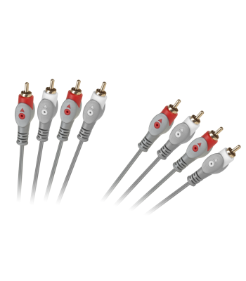 Ühenduskaabel, hall, 4xRCA–4xRCA, 1.8m