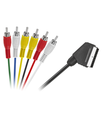 EURO-kaabel – 6 × RCA, 1,2 m