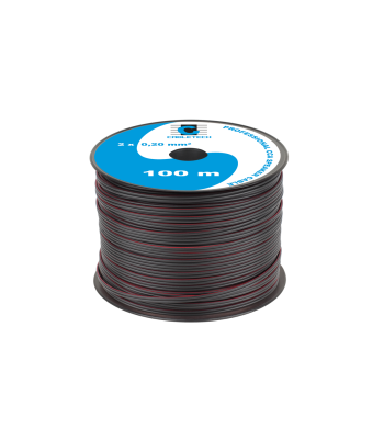 Kõlarikaabel CCA, must, 2 x 0,2 mm, 100 m
