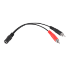 Jack 3.5–2xRCA pesaga ühenduskaabel, 20cm
