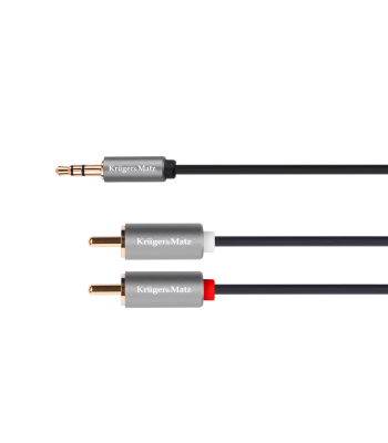 Stereo-jack-kaabel – 2 RCA, Kruger&Matz Basic, 10 m