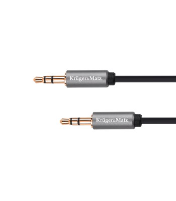 Stereoheli kaabel 3,5 mm jack-pistik – 3,5 mm jack-pistik, Kruger&Matz Basic, 1.8m
