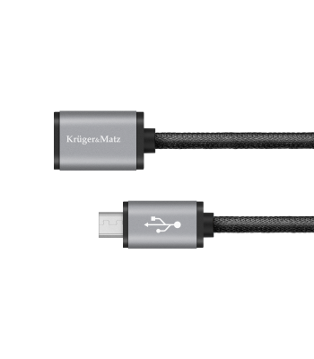 USB–micro USB pesa ja pistikuga kaabel Kruger&Matz, 0,2 m