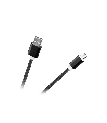 USB–MicroUSB-kaabel M-Life, nailon, must, 1 m