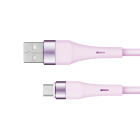 USB–microUSB silikoonkaabel, roosa, Kruger&Matz Basic, KM1270, 1 m