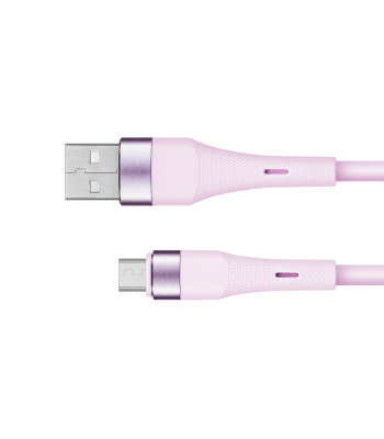 USB–microUSB silikoonkaabel, roosa, Kruger&Matz Basic, KM1270, 1 m