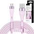 USB–microUSB silikoonkaabel, roosa, Kruger&Matz Basic, KM1270, 1 m