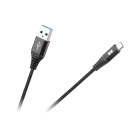 USB–micro USB kaabel Rebel PD Quick Charge, must, 200 cm