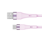 USB–USB-C-kaabel Kruger&Matz Basic, silikoon, roosa, KM1268, 1 m