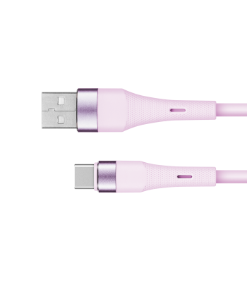 USB–USB-C-kaabel Kruger&Matz Basic, silikoon, roosa, KM1268, 1 m
