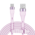 USB–USB-C-kaabel Kruger&Matz Basic, silikoon, roosa, KM1268, 1 m