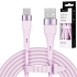 USB–USB-C-kaabel Kruger&Matz Basic, silikoon, roosa, KM1268, 1 m