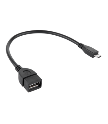 USB-kaabel USB-A-pesa ja micro-USB-pistikuga OTG, 15 cm