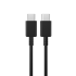 USB-C–USB-C kaabel, must, 100 cm