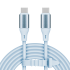 USB-C–USB-C-kaabel Kruger&Matz Basic KM1269, sinine, silikoon, 100 W, 1 m