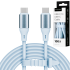 USB-C–USB-C-kaabel Kruger&Matz Basic KM1269, sinine, silikoon, 100 W, 1 m