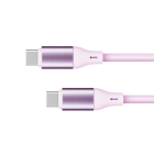 USB-C–USB-C kaabel, 100 W, silikoon, roosa, Kruger&Matz Basic, 1 m