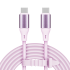 USB-C–USB-C kaabel, 100 W, silikoon, roosa, Kruger&Matz Basic, 1 m