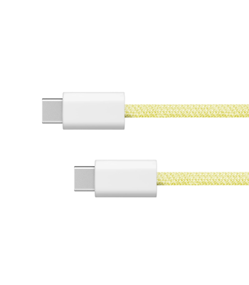 USB-C–USB-C kaabel, kollane, Kruger&Matz Basic, 60 W, 1 m