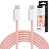 USB-C–USB-C kaabel Kruger&Matz Basic, roosa, KM1271, 60 W, 1,5 m