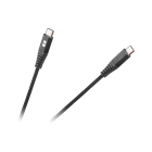 USB-C–USB-C kaabel REBEL, must, 100 cm
