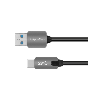 USB-kaabel USB 3.0 pistiku ja USB-C pistikuga, 5 Gbps, Kruger&Matz, 0,5 m